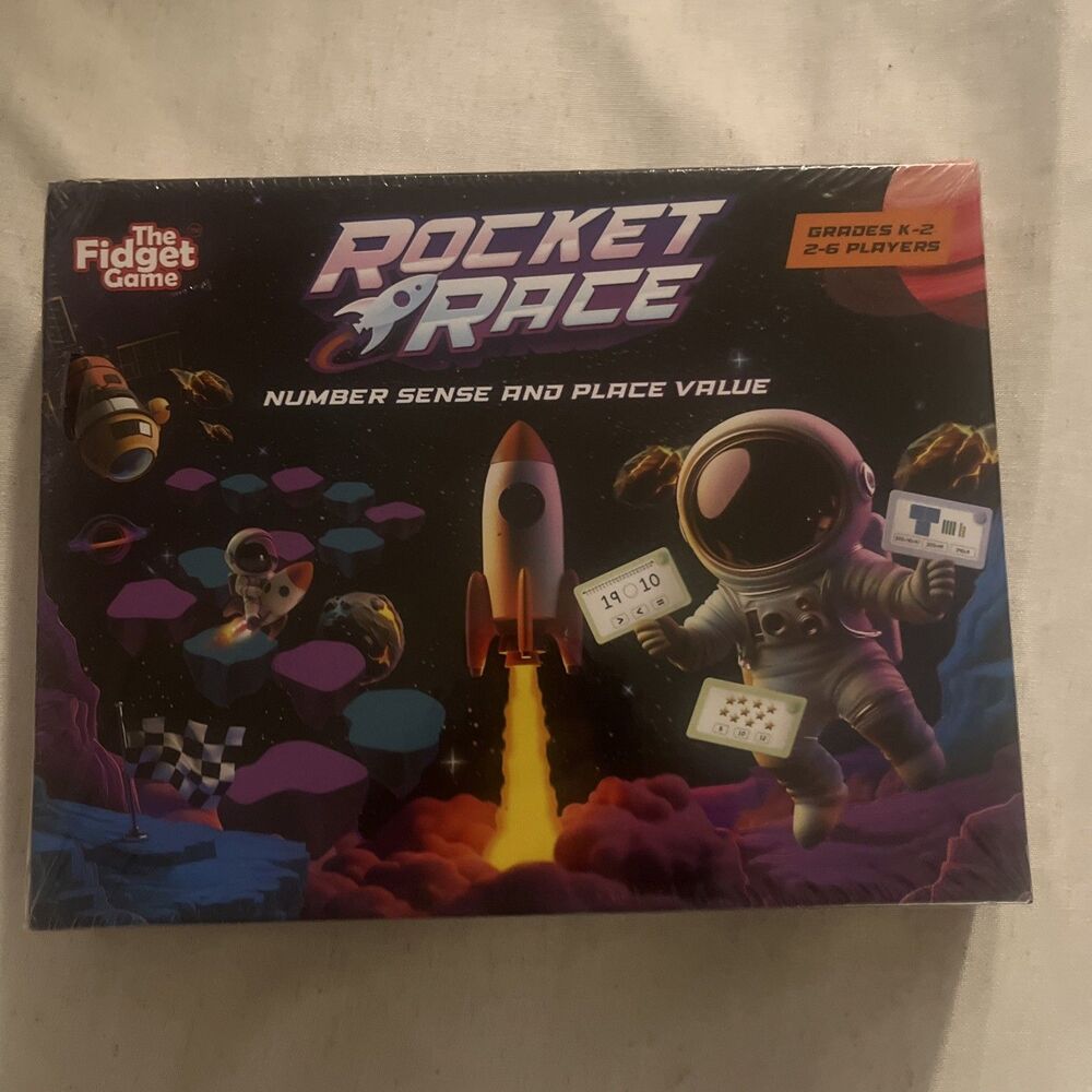 Fidget Rocket Race Game for Kids 5-8 | Math Board Game Grade K-2 Classroom